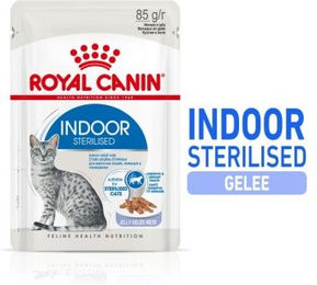 Produktbild von Royal Canin Indoor Sterilised Adult Katzenfutter Stückchen in Gelee 12x85 g - 12 x 85 g