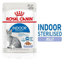 Produktbild von Royal Canin Indoor Sterilised Light Nassfutter für Wohnungskatzen mit Stückchen in Gelee 48x85g