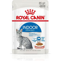 Produktbild von Royal Canin Indoor Sterilised Nassfutter für Wohnungskatzen Adult Stückchen in Soße 12 x 85 g Beutel - 12 x 85 g