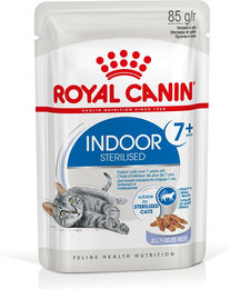 Royal Canin Katzen Nassfutter Indoor Sterilised 7+ Senior Stückchen in Gelee 12 x 85 g - 12 x 85 g – Bild 1 von 5