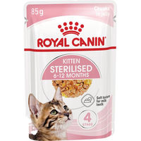 Produktbild von Royal Canin Kitten Sterilised Nassfutter Stückchen in Gelee Huhn 12 x 85 g - 12 x 85 g
