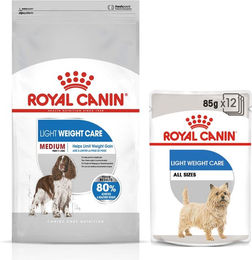 Produktbild von Royal Canin Light Weight Care Medium Hundefutter 3kg und Mousse 12x85g - 3 kg
