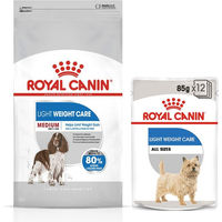 Produktbild von Royal Canin Light Weight Care Medium Hundefutter 3kg und Mousse 12x85g - 3 kg