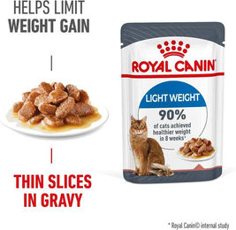 Produktbild von Royal Canin Light Weight Care Nassfutter für Katzen Stückchen in Sauce 48x85g