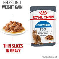 Produktbild von Royal Canin Light Weight Care Nassfutter für Katzen Stückchen in Sauce 48x85g