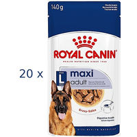 Produktbild von Royal Canin Maxi Adult Nassfutter für große Hunde Stückchen in Sauce 20 x 140g - 10 x 140 g
