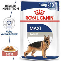 Produktbild von Royal Canin Maxi Adult Nassfutter für große Hunde Stückchen in Soße 10x140 g - 10 x 140 g