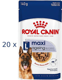 Produktbild von Royal Canin Maxi Ageing 5+ Hundefutter für große Rassen Senior Stückchen in Soße 20 x 140 g - 10 x 140 g