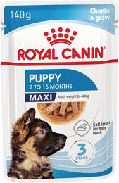 Royal Canin Maxi Puppy Hundefutter für große Welpen Stückchen in Soße 10 x 140 g - 10 x 140 g – Bild 1 von 8