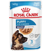 Produktbild von Royal Canin Maxi Puppy Hundefutter für große Welpen Stückchen in Soße 10 x 140 g - 10 x 140 g