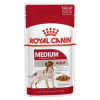 Produktbild von Royal Canin Medium Adult Hundefutter Stückchen in Sauce 10 x 140 g Pouch - 10 x 140 g