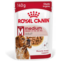 Produktbild von Royal Canin Medium Adult Hundefutter Stückchen in Sauce 20x140 g