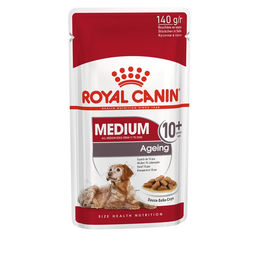 Royal Canin Medium Ageing Hundefutter für Senior mittelgroße Hunde Stückchen in Soße 10x140 g - 10 x 140 g – Bild 1 von 8