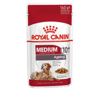 Produktbild von Royal Canin Medium Ageing Hundefutter für Senior mittelgroße Hunde Stückchen in Soße 10x140 g - 10 x 140 g