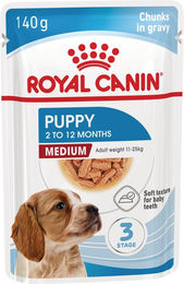 Royal Canin Medium Puppy Welpenfutter Stückchen in Soße 10 x 140 g - 10 x 140 g – Bild 1 von 5