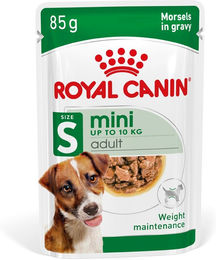 Produktbild von Royal Canin Mini Adult Hundefutter Stückchen in Sauce 4x85g