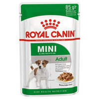 Produktbild von Royal Canin Mini Adult Nassfutter Stückchen in Soße für kleine Hunde 85 g - 12 x 85 g