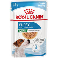 Produktbild von Royal Canin Mini Puppy Nassfutter für kleine Hundewelpen Stückchen in Soße 12 x 85 g - 12 x 85 g