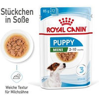 Produktbild von Royal Canin Mini Puppy Welpen Futter Stückchen in Sauce 12x85g - 12 x 85 g