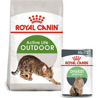 Produktbild von Royal Canin Outdoor Trockenfutter Adult 2kg und Digest Sensitive Nassfutter 12x85g für Hunde - 12 x 85 g