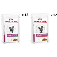 Produktbild von Royal Canin Renal Feline Katzenfutter Adult Fisch und Rind 24 x 85 g