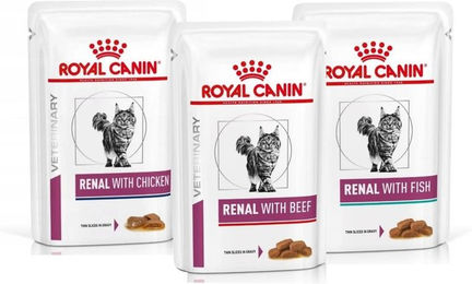 Produktbild von Royal Canin Renal Feline Mix Nassfutter für erwachsene Katzen zur Unterstützung der Nierenfunktion 72 x 85 g