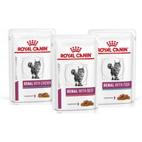 Produktbild von Royal Canin Renal Feline Mix Nassfutter für erwachsene Katzen zur Unterstützung der Nierenfunktion 72 x 85 g