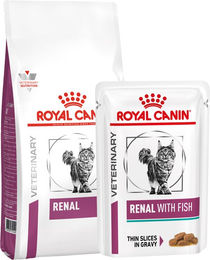 Royal Canin Renal Katzen Diätfutter Sparpaket mit 4 kg Trockenfutter und 12 x 85 g Nassfutter Fisch – Bild 1 von 2