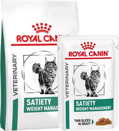 Royal Canin Satiety Katze Diätfutter zur Gewichtsreduktion und Gewichtskontrolle 6 kg plus 12 x 85 g Nassfutter – Bild 1 von 2