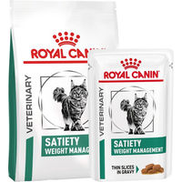 Produktbild von Royal Canin Satiety Katze Diätfutter zur Gewichtsreduktion und Gewichtskontrolle 6 kg plus 12 x 85 g Nassfutter