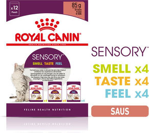 Royal Canin Sensory Smell Taste Feel Nassfutter für ausgewachsene Katzen mit Stückchen in Soße 12 x 85 g - 12 x 85 g – Bild 1 von 10