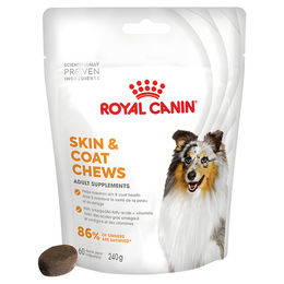 Produktbild von Royal Canin Skin & Coat Chews Haut und Fell Funktionssnack für erwachsene Hunde Geflügel 5 x 240 g