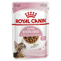 Produktbild von Royal Canin Sterilised Kitten Katzenfutter Stückchen in Sauce 85 g