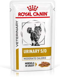 Produktbild von Royal Canin Urinary S/O Moderate Calorie Nassfutter Häppchen in Soße für Katzen zur Unterstützung der Harnwege und Gewichtsreduktion 48x85g - 48 x 85 g