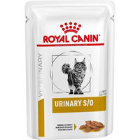 Produktbild von Royal Canin Veterinary Diet Urinary S/O Diätfutter für ausgewachsene Katzen Häppchen in Soße 12 x 85 g - 12 x 85 g