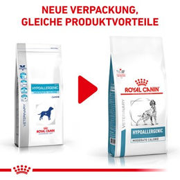 Produktbild von Royal Canin Veterinary Hypoallergenic Moderate Calorie Diätfutter zur Gewichtskontrolle 2x14 kg - 2 x 14 kg