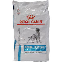 Produktbild von Royal Canin Veterinary Hypoallergenic Moderate Calorie Hundefutter für erwachsene Hunde aller Größen