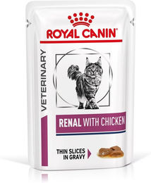Produktbild von Royal Canin Veterinary Renal Huhn Nassfutter für Katzen Diätfutter 48x85g