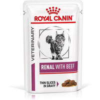 Produktbild von Royal Canin Veterinary Renal Rind Nassfutter für Katzen 48x85g Diätfutter bei Nierenerkrankungen