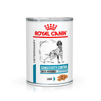 Produktbild von Royal Canin Veterinary Sensitivity Control Hund Nassfutter Ente mit Reis Mousse Hypoallergen 12x410g