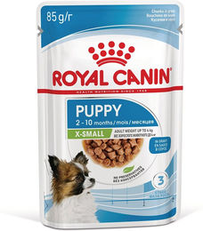 Royal Canin X-Small Puppy Hundewelpen Feuchtnahrung Stückchen in Soße 12 x 85 g - 12 x 85 g – Bild 1 von 10
