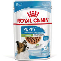 Produktbild von Royal Canin X-Small Puppy Hundewelpen Feuchtnahrung Stückchen in Soße 12 x 85 g - 12 x 85 g
