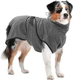 Royal Dry Hundebademantel für große Rassen aus Polyester in Grau Größe XL – Bild 1 von 9
