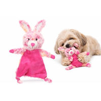 Produktbild von Roza Kaninchen Hundespielzeug aus Plüsch in Rosa mit Squeaker und Knistergeräusch