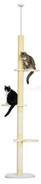 RPSTrading Höhenverstellbarer Kratzbaum Weiß für Katzen 260 x 47 x 34 cm – Bild 1 von 1