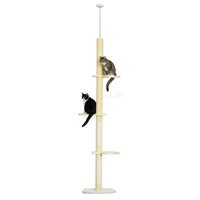 Produktbild von RPSTrading Höhenverstellbarer Kratzbaum Weiß für Katzen 260 x 47 x 34 cm