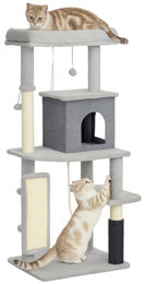 RPSTrading Katzenbaum 132 cm Kratzpfosten mit Bett, Sprungplattform und Pflegebürste – Bild 1 von 1