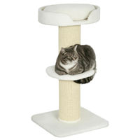 Produktbild von RPSTrading Katzenbaum 91 cm mit Katzenbett und Plattform aus Wolle in Creme