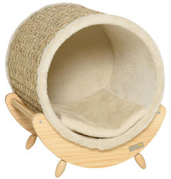 RPSTrading Katzenhöhle mit Kratzfläche und Kissen als Kratztonne 41 cm x 38 cm x 43 cm für Katzen – Bild 1 von 1