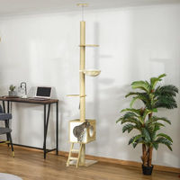 Produktbild von RPSTrading Kratzbaum deckenhoch in Hellbraun und Beige für Haustiere